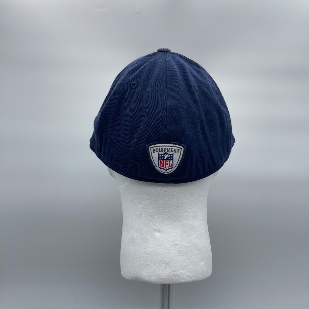 Reebok NFL Onfield Dallas Cowboys L/XL Fitted Hat Navy Blue Double Star Cap - Picture 8 of 11